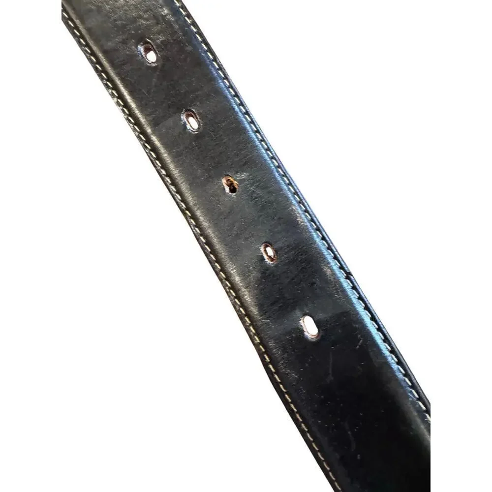 Justin Boots Leather Western Belt Men’s Size 42  C10923 Two-Tone Woven Design